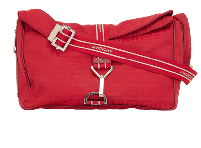 Logo Shoulder Bag, &pound;260, Handbags, Red, Nylon, Front view
